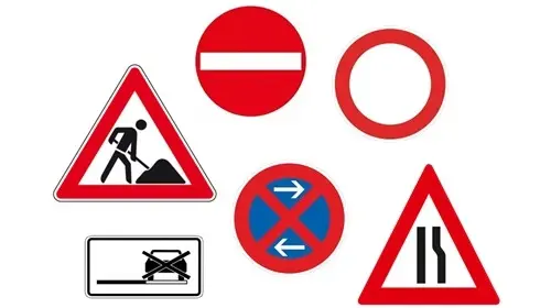 Beschilderung eines Schuttcontainer in München nach Regelplan und StVO.